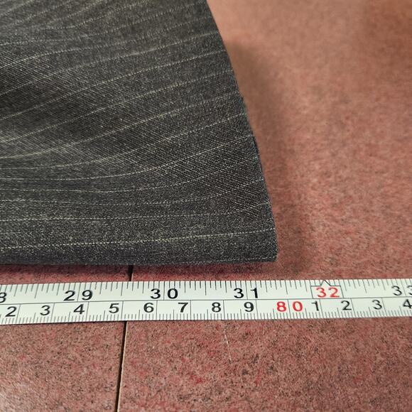 Vtg Pure Wool Blazer Mens Large XL Black Pinstripe Tailors Row S&K Famous Brands - Picture 12 of 16